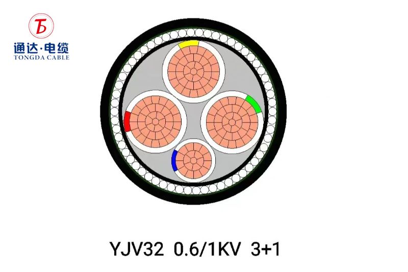 Multi Core XLPE Insulated Steel Wire Armored  PVC Sheated Power Cable